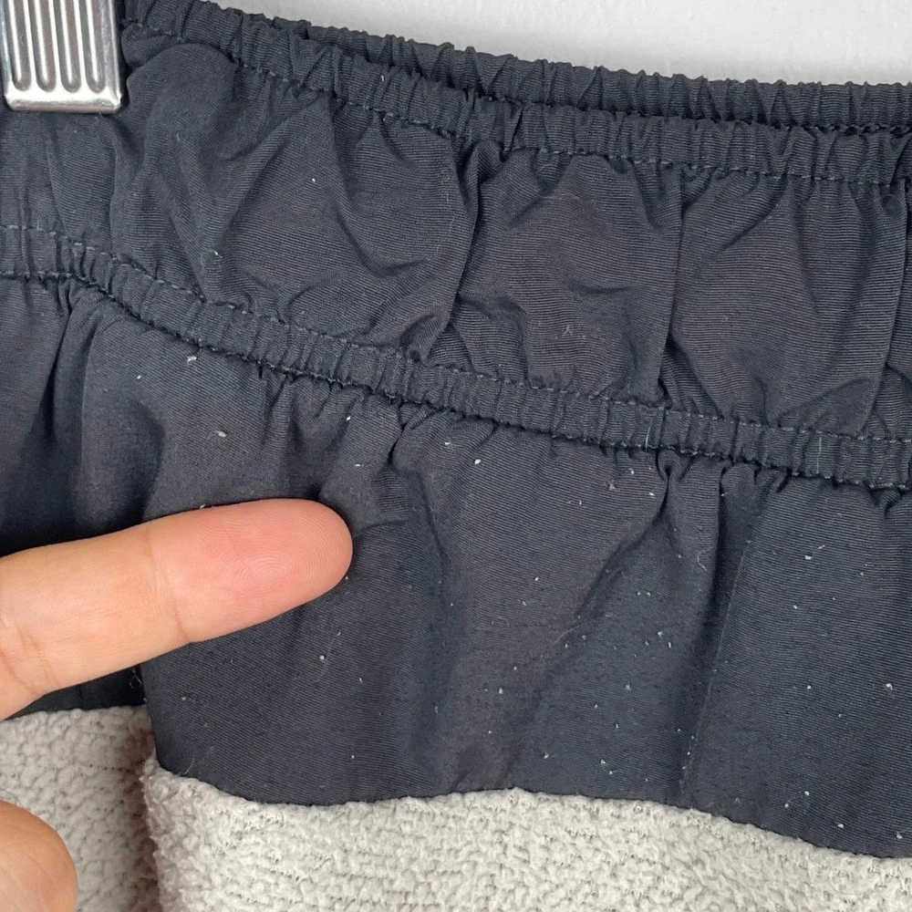 Gymshark Pants Mens S White Black Fleece Joggers Sherpa Mesh Lined Gym Athletic
